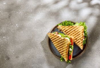 club sandwich on plate