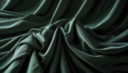 Fototapeta premium A close-up view shows luxurious fabric draped in soft folds, creating an elegant texture.
