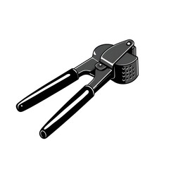 Obraz premium Vintage Style Garlic Press Illustration A Kitchen Essential