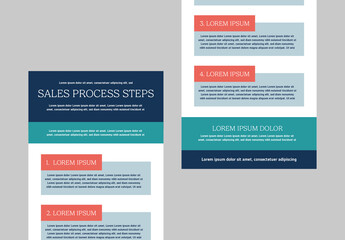 Blue And Orange Steps Process Business Infographic