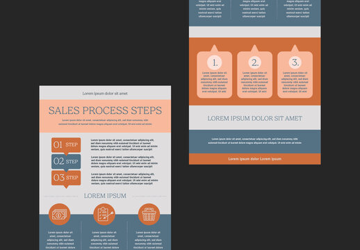 Orange And Blue Business Strategy Infographic Layout