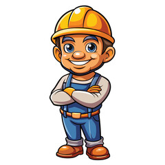Fototapeta premium Cartoon construction worker (1)