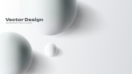 Abstract minimalist vector design with 3D shapes and soft shadows for a visually appealing look