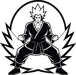 Kamehameha silhouette vector designs 2
