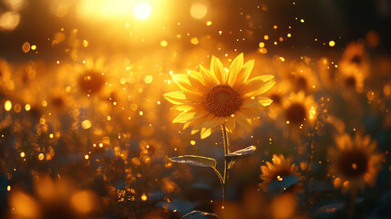 Golden Bokeh Lights Abstract Background Texture