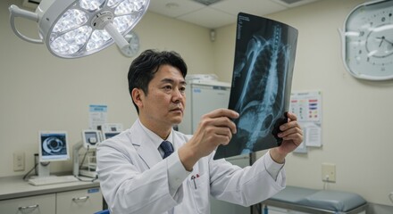 X線写真を診る医師（ai生成画像）