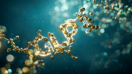 Molecular structure illuminated in a colorful setting highlights the beauty of scientific exploration and discovery