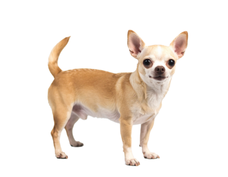 元気いっぱいにしっぽを振るチワワの楽しげな姿が心を和ませる

