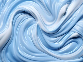 Obraz premium Abstract Image of Blue and White Viscous Substance