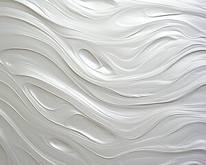 Obraz premium Abstract Off-White Paint Texture with Wave-like Patterns