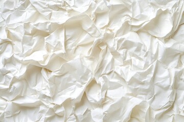 Obraz premium A close-up image of white crumpled paper with uneven texture