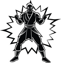 Kamehameha silhouette vector designs 8
