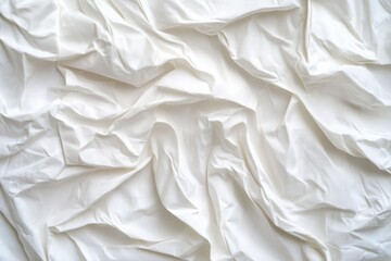 Obraz premium A close-up of white fabric with soft folds and wrinkles