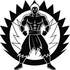 Kamehameha silhouette vector designs 9