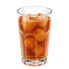 Iced Tea in a Glass with Ice Cubes