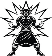 Kamehameha silhouette vector designs 10
