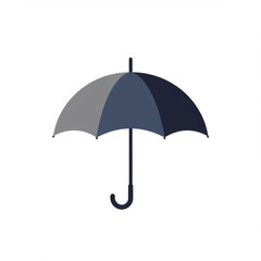 Tricolor Umbrella Design: Grey, Blue, and Black