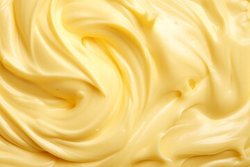 Swirled Pale Yellow Creamy Substance