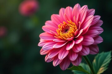 Distinctive late-blooming flower, intricate petal arrangement, bud, pastel