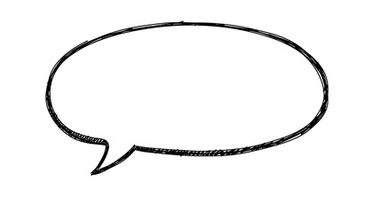 Fototapeta premium Speech bubble graphic sketch doodle vector illustration communication message dialog balloon talk bubble 2d art