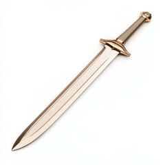 A sleek sword captured against a  white background, showcasing its elegance and craftsmanship.