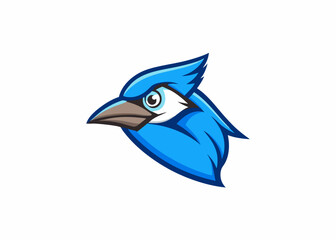 Obraz premium Vibrant Blue Jay Portrait: A close-up, detailed illustration of a vibrant blue jay. Displaying the bird's distinct plumage and features, this artwork showcases the natural beauty of the avian world.
