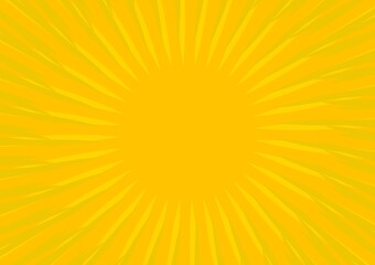 Fototapeta premium Sun rays Retro vintage style on yellow background, Sunburst Pattern Background. Rays. Summer Banner illustration
