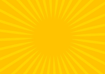 Obraz premium Sun rays Retro vintage style on yellow background, Sunburst Pattern Background. Rays. Summer Banner illustration