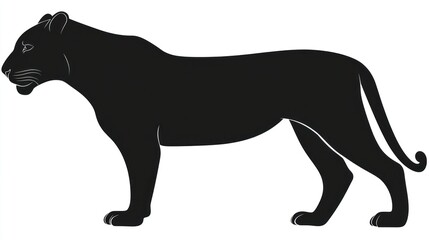 Fototapeta premium Profile Panther Silhouette
