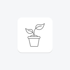 Sprout In Pot, vector, pixel perfect, illustrator file