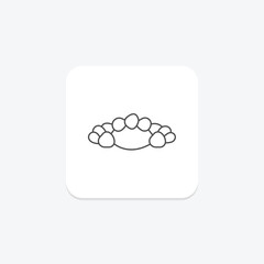 Garden Pebble Border, vector, pixel perfect, illustrator file