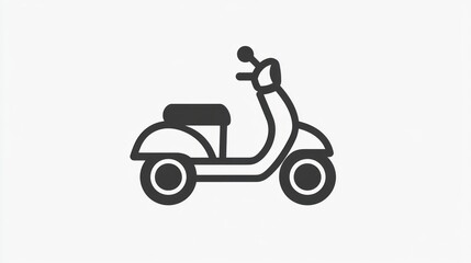 Obraz premium Scooter graphic, side view, simple design