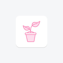 Sprout In Pot, vector, pixel perfect, illustrator file