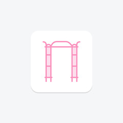 Garden Trellis Frame, vector, pixel perfect, illustrator file