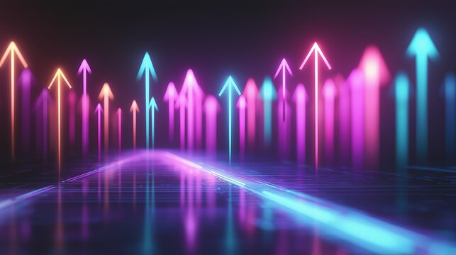 Colorful arrows background, business, growth and improvement concepts