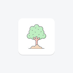 Tree With Mulch, vector, pixel perfect, illustrator file