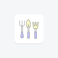 Gardening Tools Set, vector, pixel perfect, illustrator file