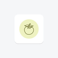 Ripe Tomato Plant, vector, pixel perfect, illustrator file