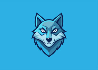 Wolf's Stare: A digital illustration of a wolf with its striking gaze, featuring a clean and simple style.
