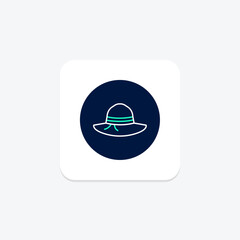Fototapeta premium Gardening Hat, vector, pixel perfect, illustrator file