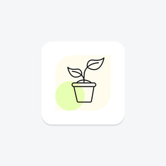 Sprout In Pot, vector, pixel perfect, illustrator file