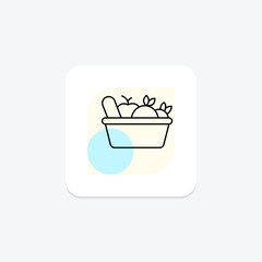 Vegetable Basket, vector, pixel perfect, illustrator file