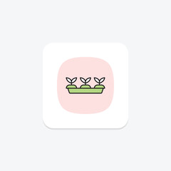 Obraz premium Seedling Tray, vector, pixel perfect, illustrator file