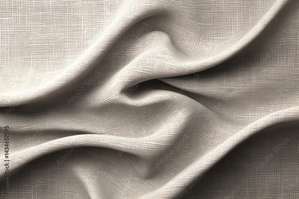 Poster elegant textured fabric with subtle folds, showcasing a sophisticated weave pattern and creating a v