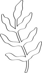 Lined Leaf Illustration Foliage Plant