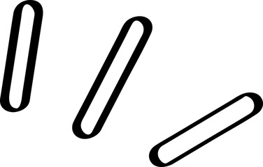 Lined Shinny Effect Comic Decoration