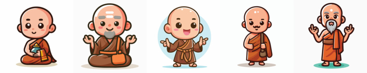 vector of a monk.