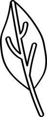 Obraz premium Lined Leaf Illustration Foliage Plant