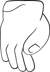 Lined Finger Lying Gesture Illustration