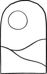 Lined Landscape Beautiful Scenery Abstract Shape